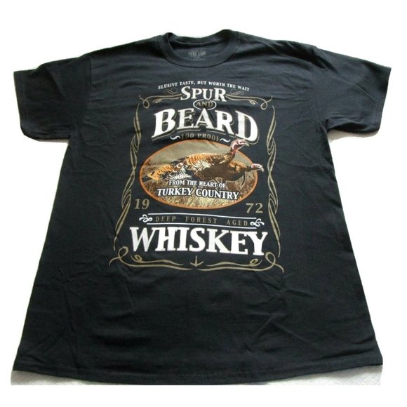 True Line Apparel Other - Spur & Beard Aged Whiskey Turkey Large T Shirt - Men/Youth  100% Cotton -  New